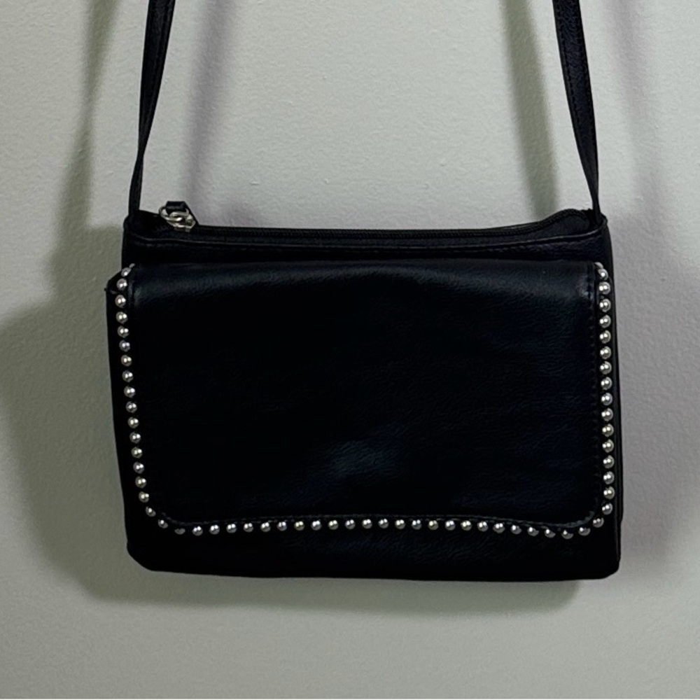 Black Studded Crossbody Bag - Women